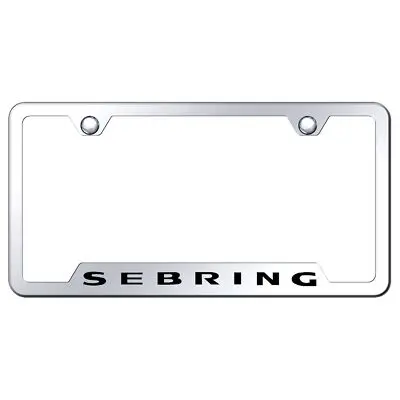 Chrysler Sebring Laser Etched Logo Cut-Out License Plate Frame (Chrome) 1