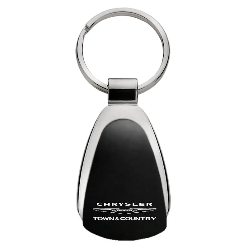 Chrysler Town And Country Tear Drop Key Ring (Black) 1