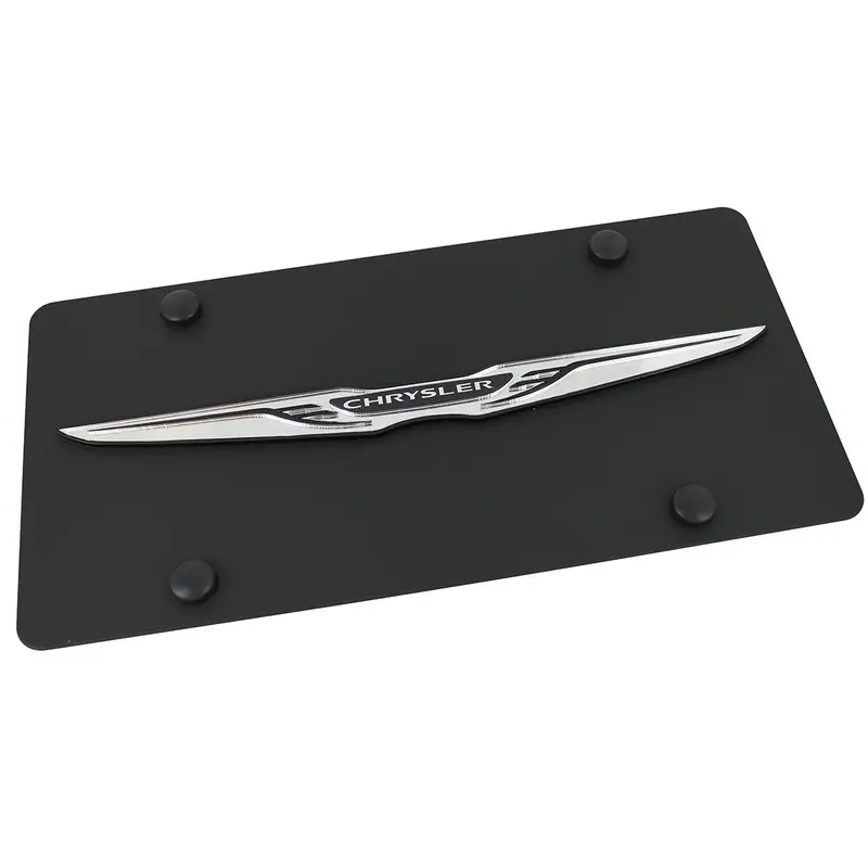 Chrysler Wing Logo License Plate (Black) 1
