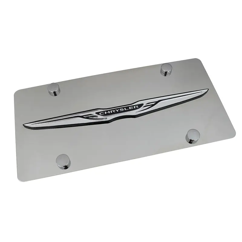 Chrysler Wing Logo License Plate (Chrome) 1