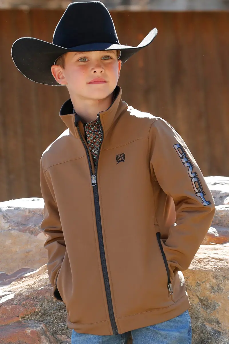 Cinch Boy's Brown Match Dad Bonded Jacket 1
