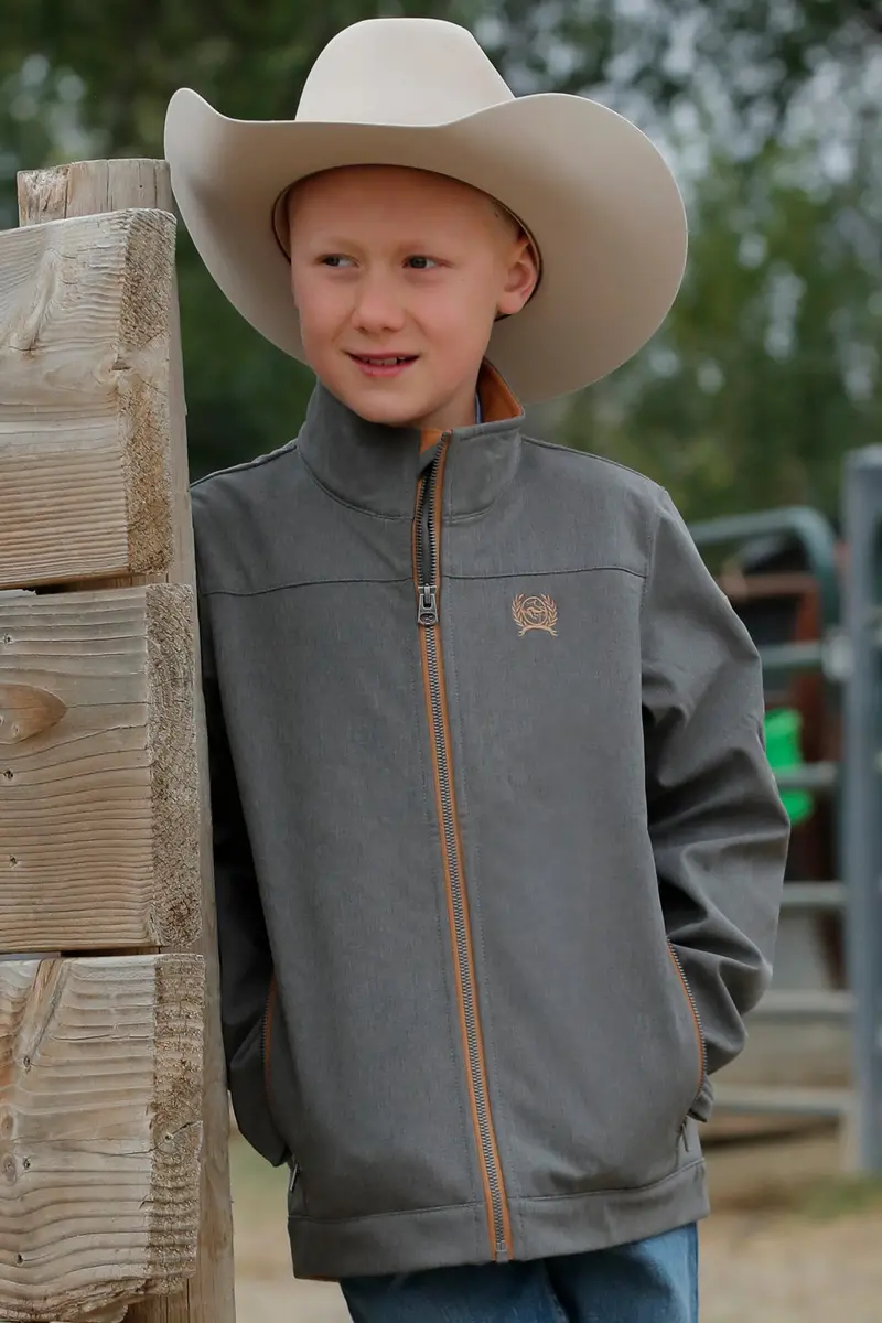 Cinch Boy's Gray Match Dad Bonded Jacket 1