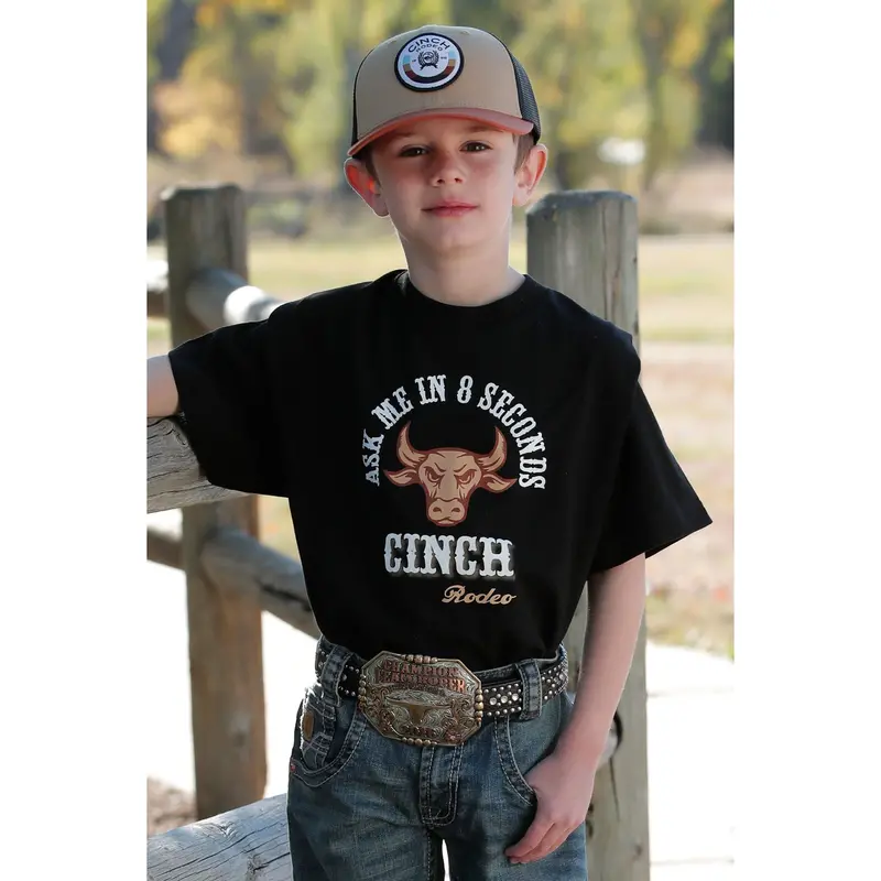 Cinch Kid's Ask Me In 8 Seconds Tee 1