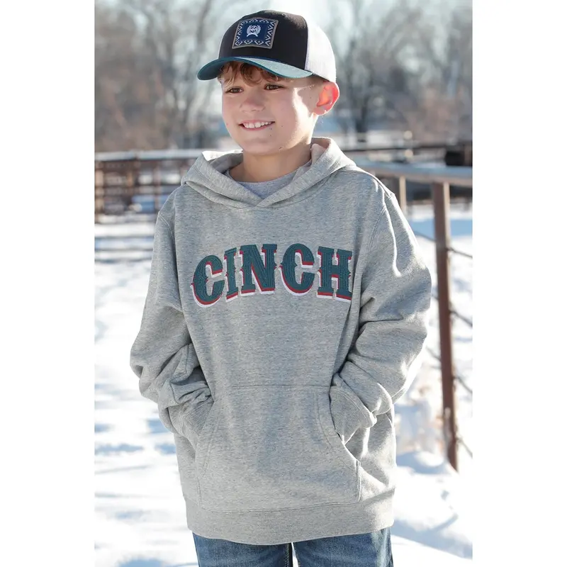 Cinch Kid's Grey Hoodie 1