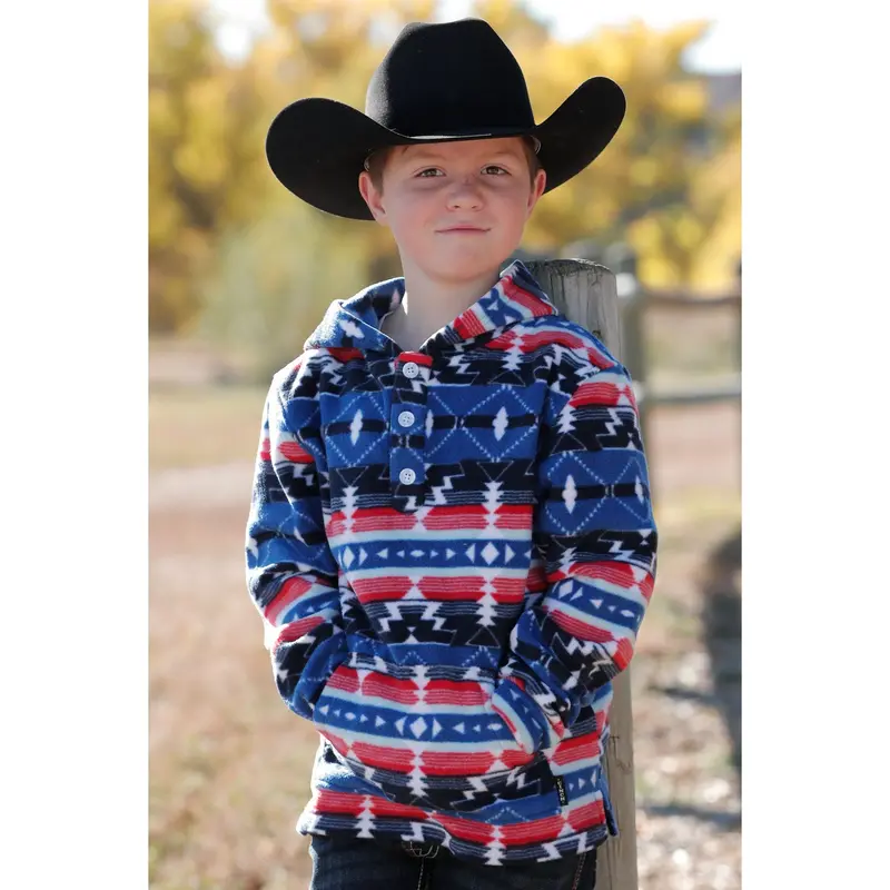 Cinch Kid's Southwestern Fleece Hoodie 1