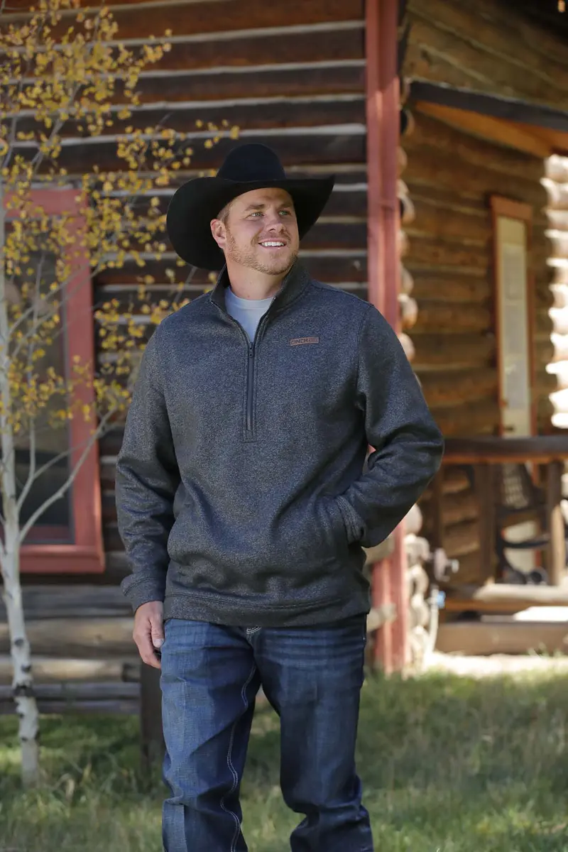 Cinch Men's Black 1/2 Zip Pullover 3