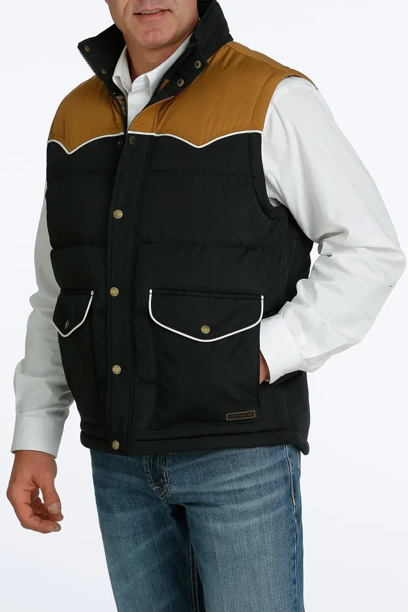Cinch Men's Black Quilted Vest 4