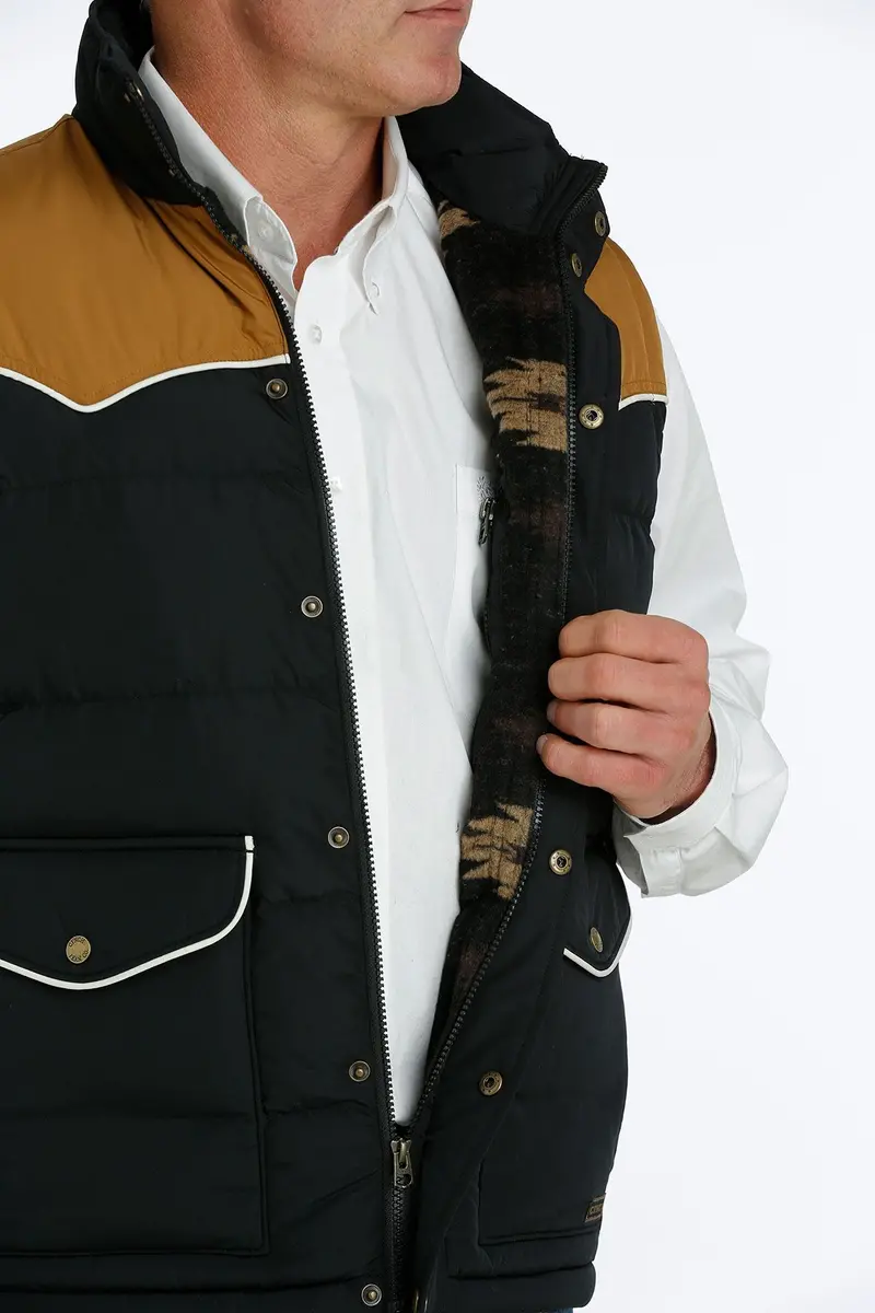 Cinch Men's Black Quilted Vest 5