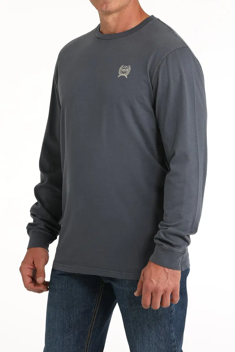 Cinch Men's Blue Logo Long Sleeve Tee 2