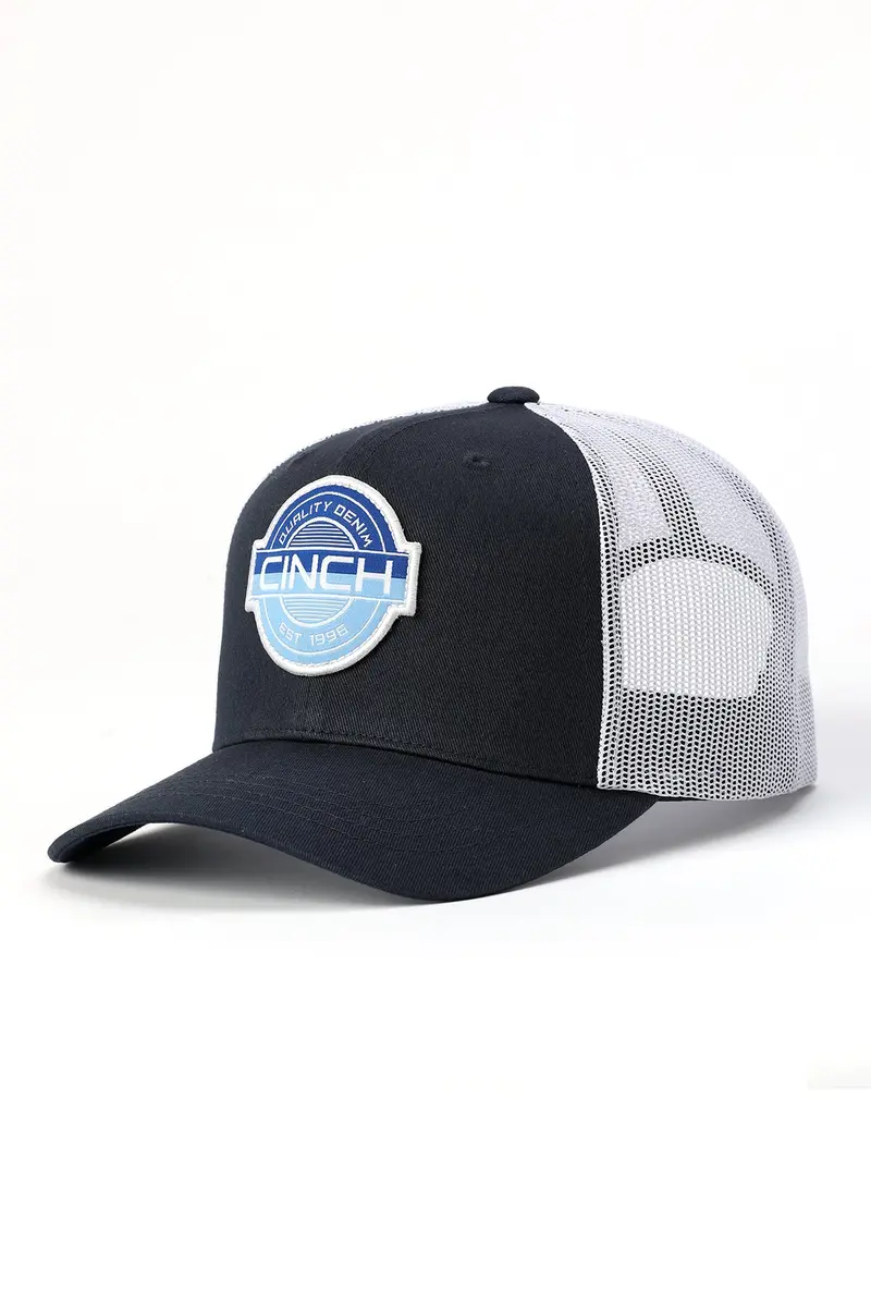 Cinch Men's Blue Logo Trucker Cap 1