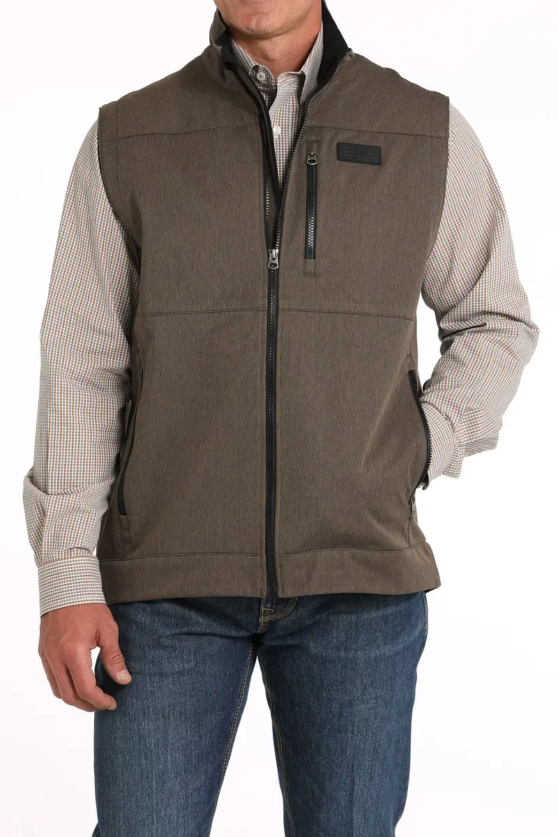 Cinch Men's Brown Softshell Vest 2