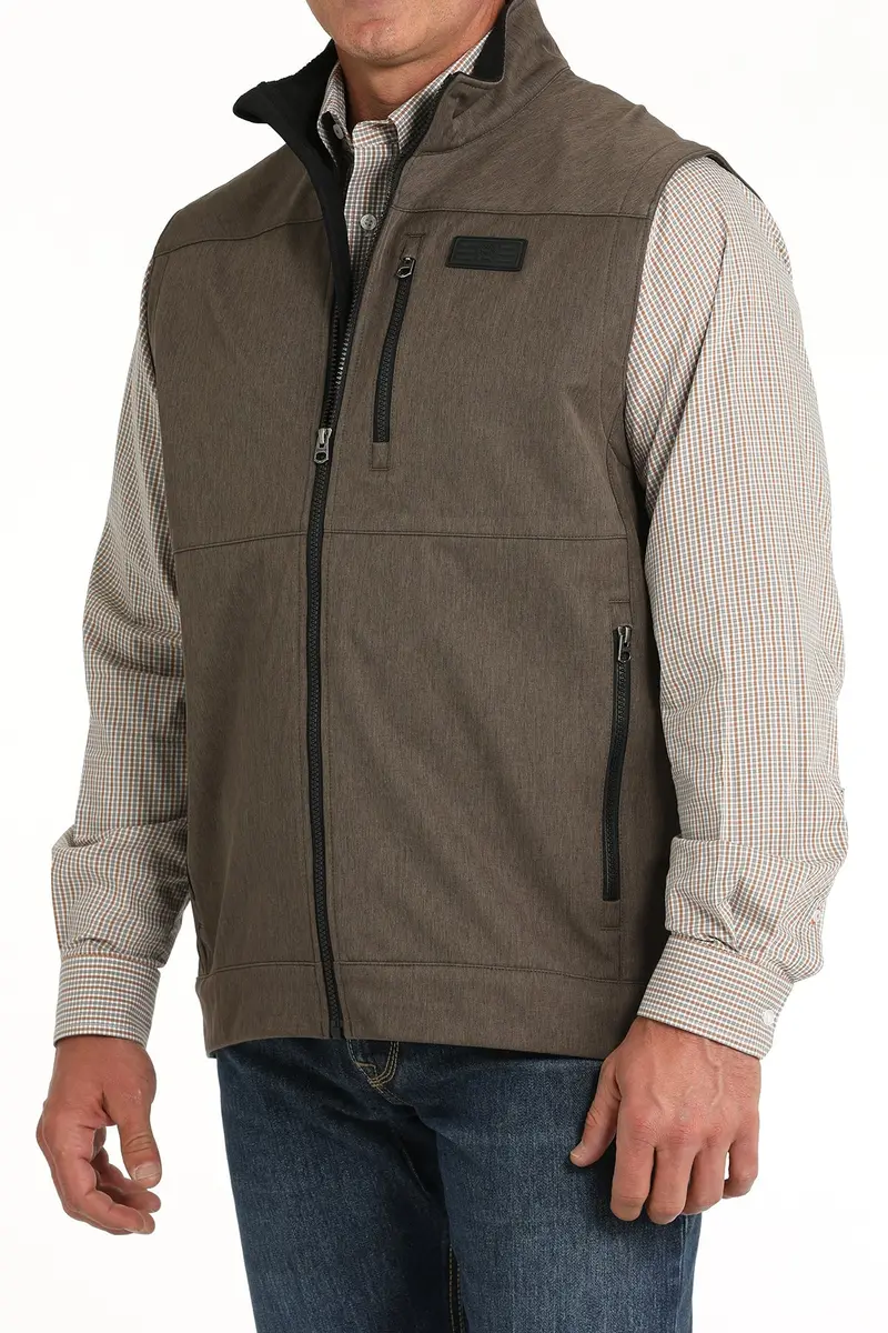 Cinch Men's Brown Softshell Vest 4