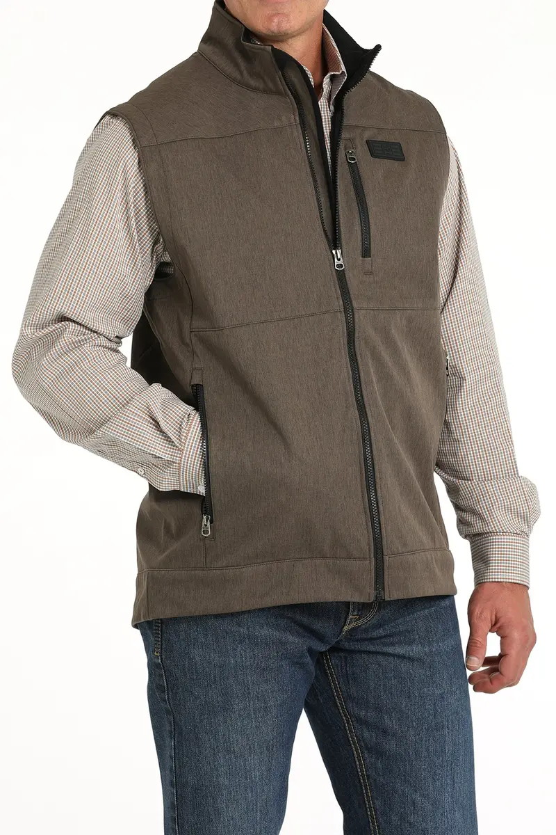 Cinch Men's Brown Softshell Vest 5