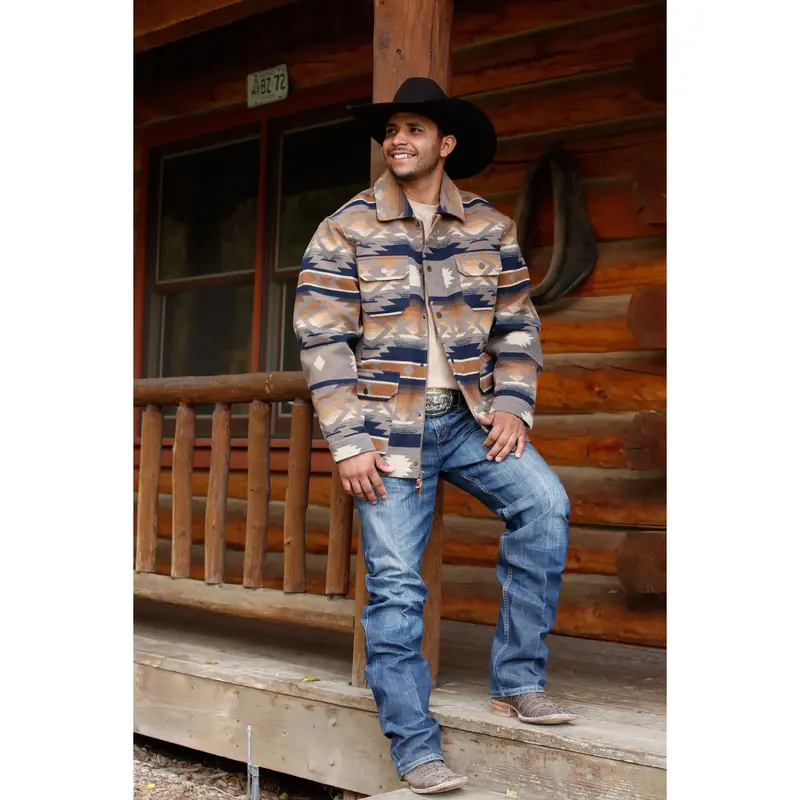 Cinch Men's Brown Southwestern Frontier Coat 1