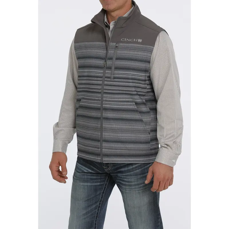 Cinch Men's Gray Bonded Vest 1