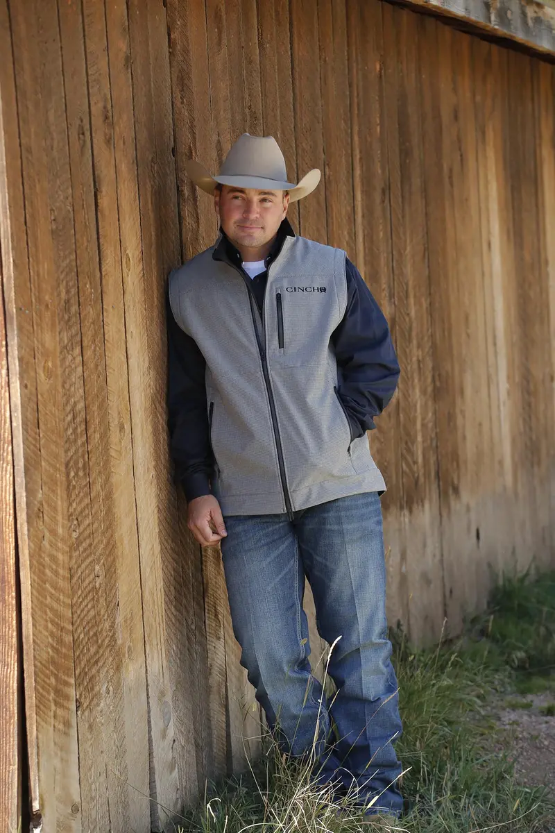 Cinch Men's Gray Bonded Vest 1