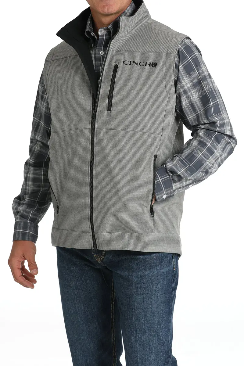 Cinch Men's Gray Bonded Vest 4