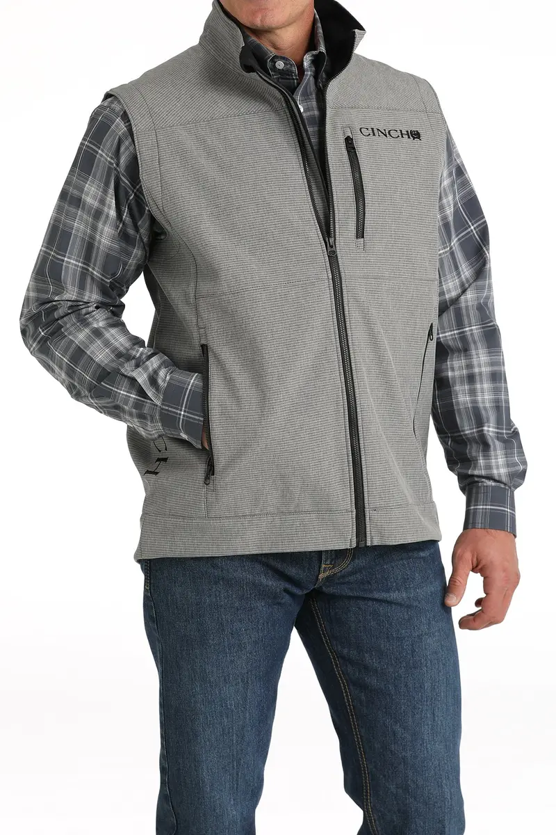 Cinch Men's Gray Bonded Vest 6