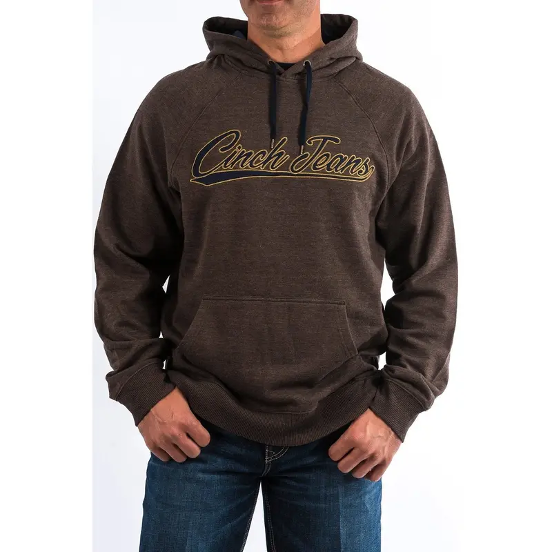 Cinch Men's Heather Brown Logo Hoodie 1