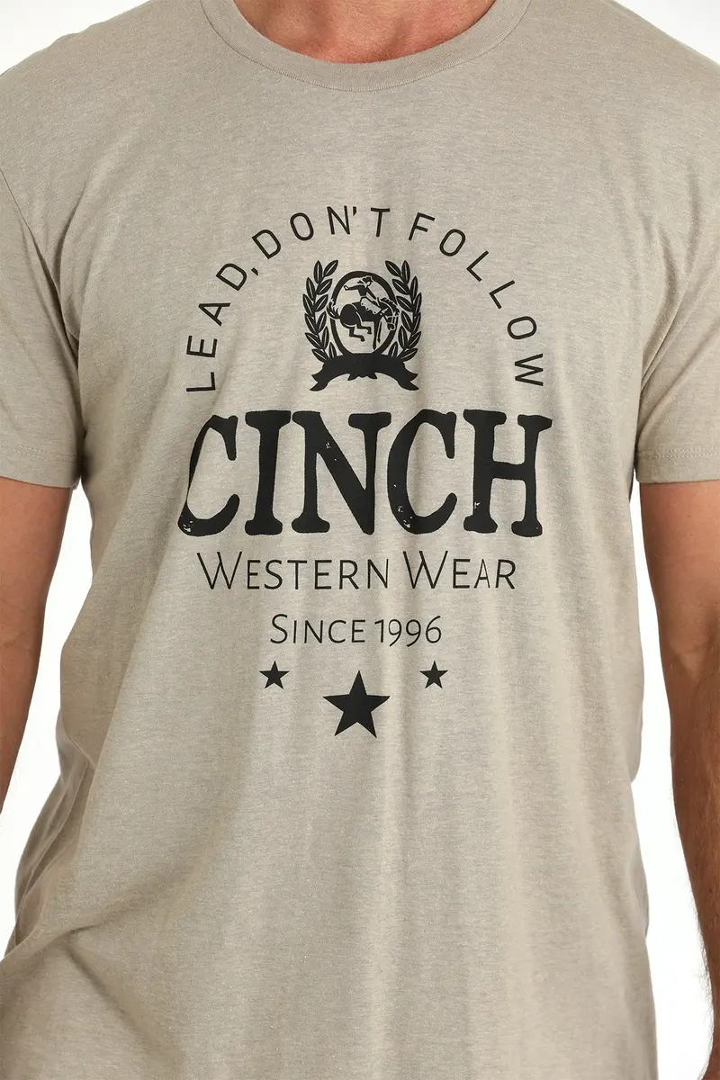 Cinch Men's Khaki Short Sleeve Tee 1