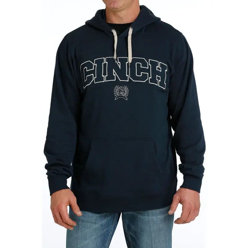 Cinch Men's Navy Logo Pullover Hoodie 1