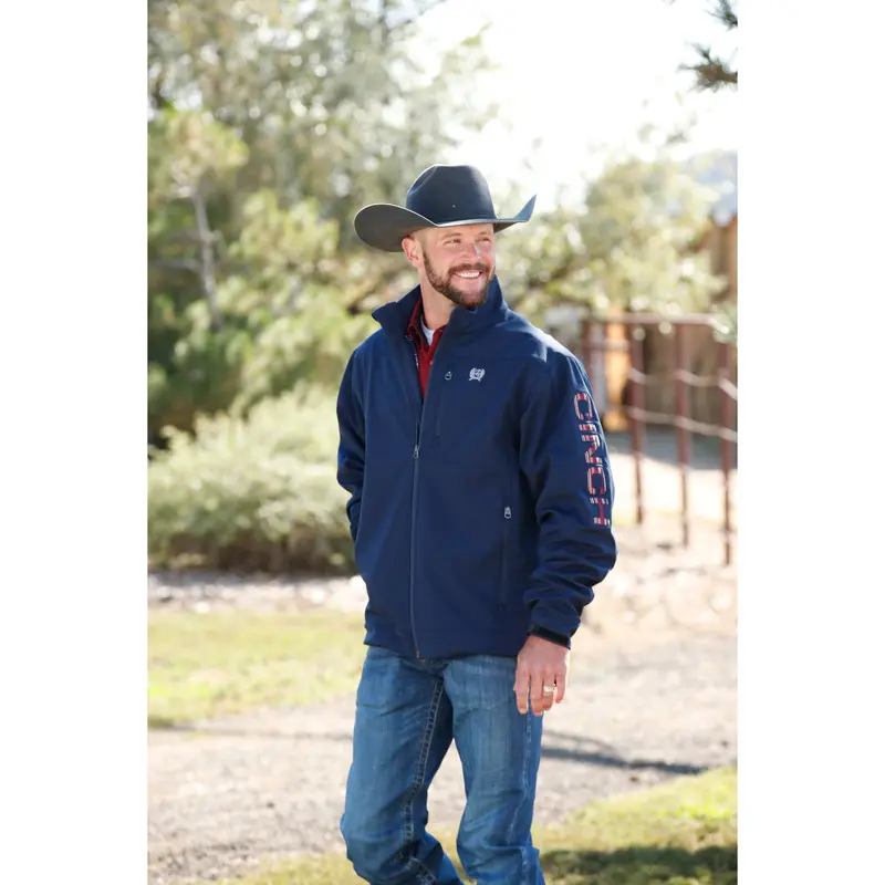 Cinch Men's Navy Solid Bonded Jacket 1