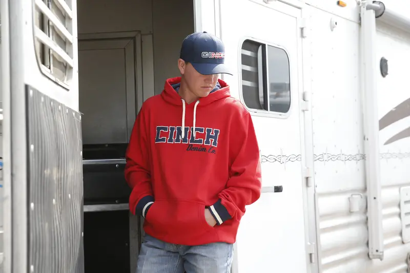 Cinch Men's Red Hoodie 3