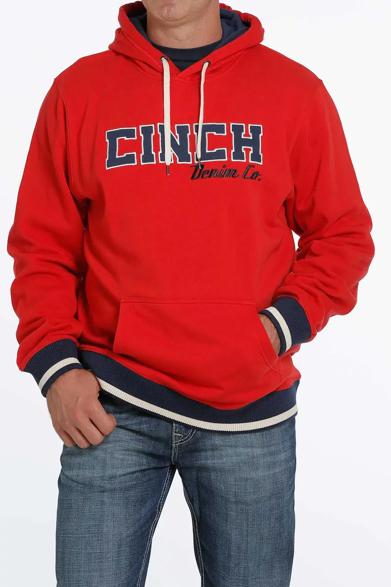 Cinch Men's Red Hoodie 4