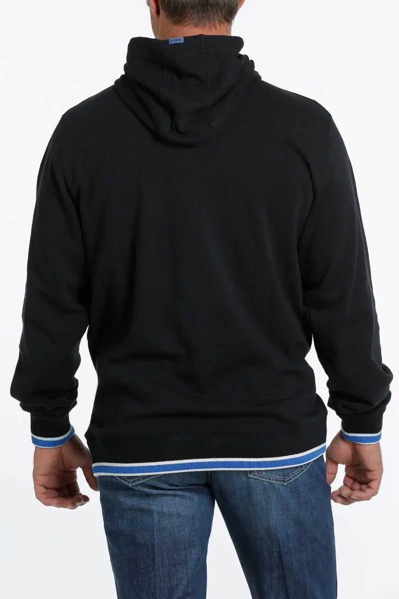 Cinch Men's Solid Black Logo Hooded Sweatshirt 3