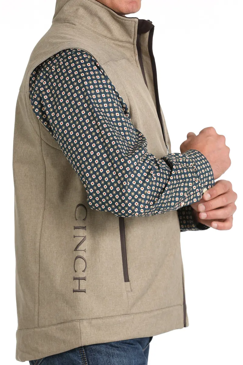 Cinch Men's Stone Gray Concealed Carry Bonded Vest 6