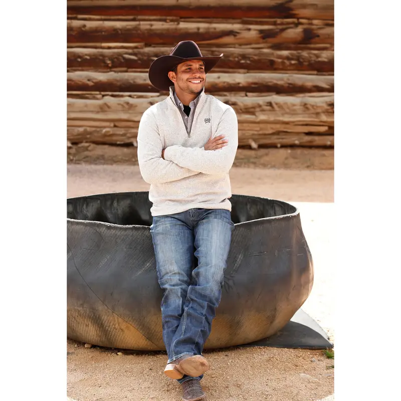 Cinch Men's Stone Quarter Zip Sweater Knit Jacket 1