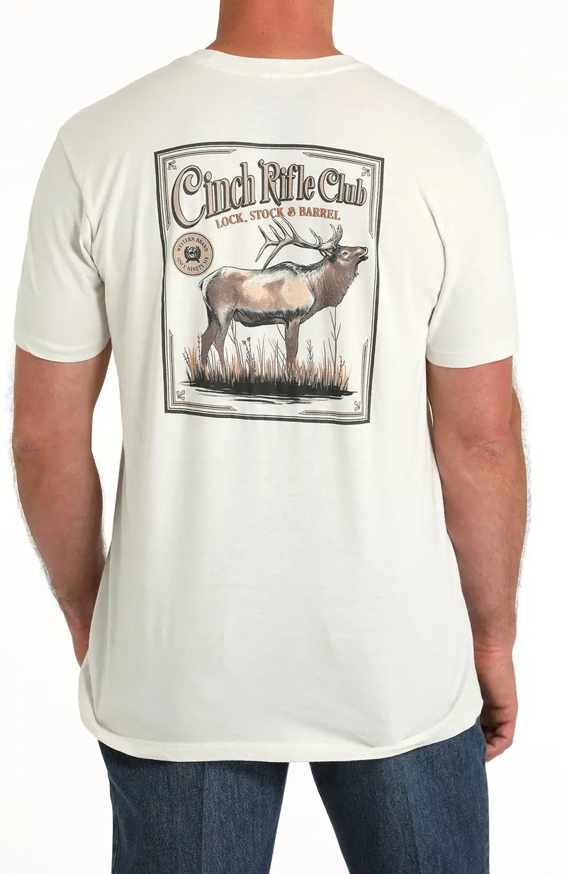 Cinch Men's White Rifle Club Tee 1