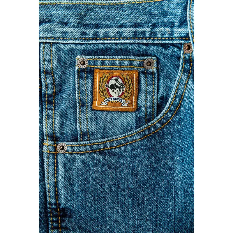 Cinch Slim Fit Bronze Label Jean - Medium Stonewash 4