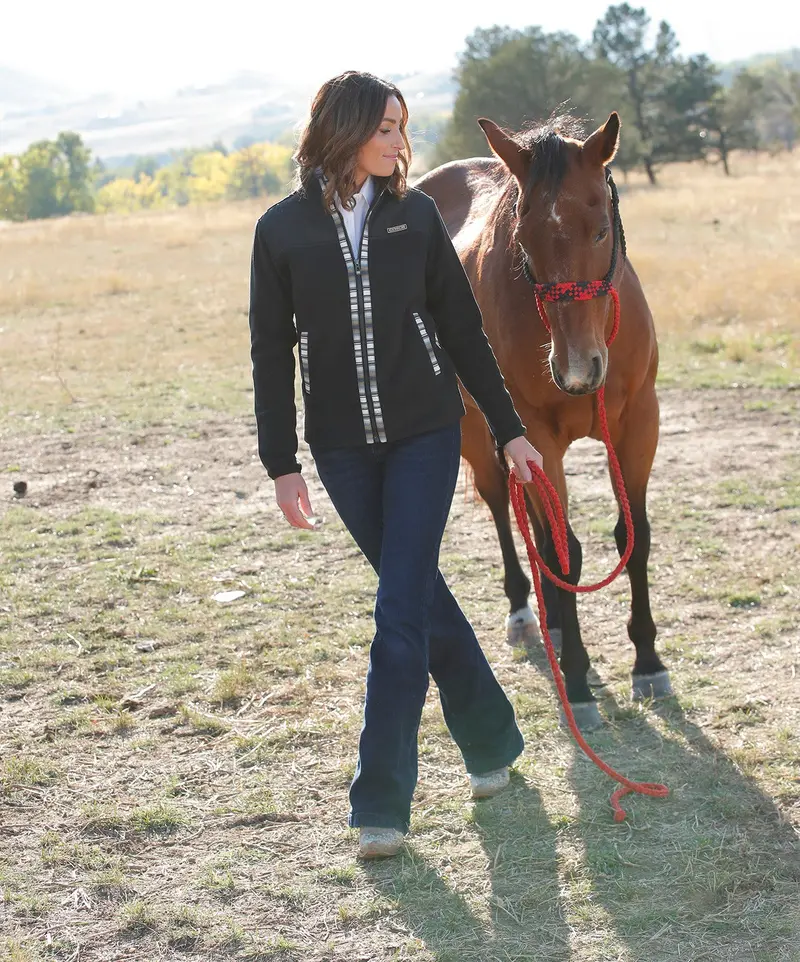 Cinch Women's Black Fleece Jacket 1
