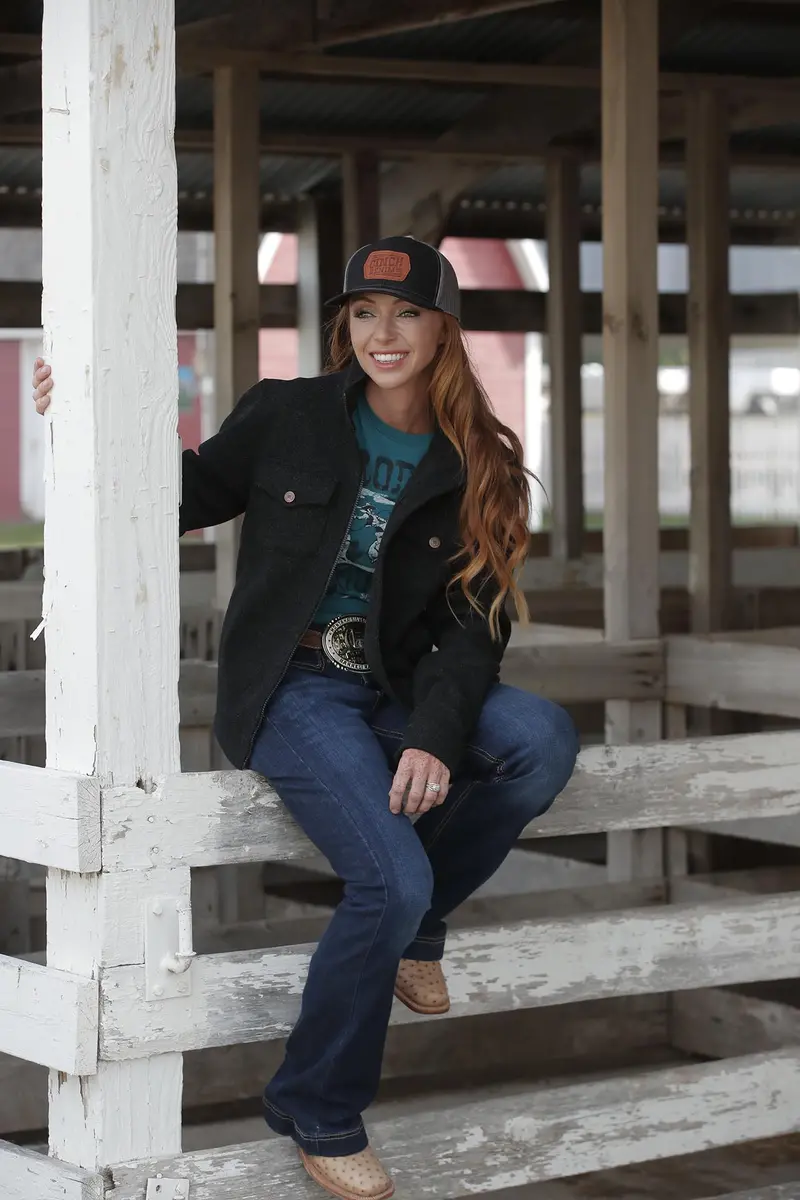 Cinch Women's Black Shirt Jacket 1