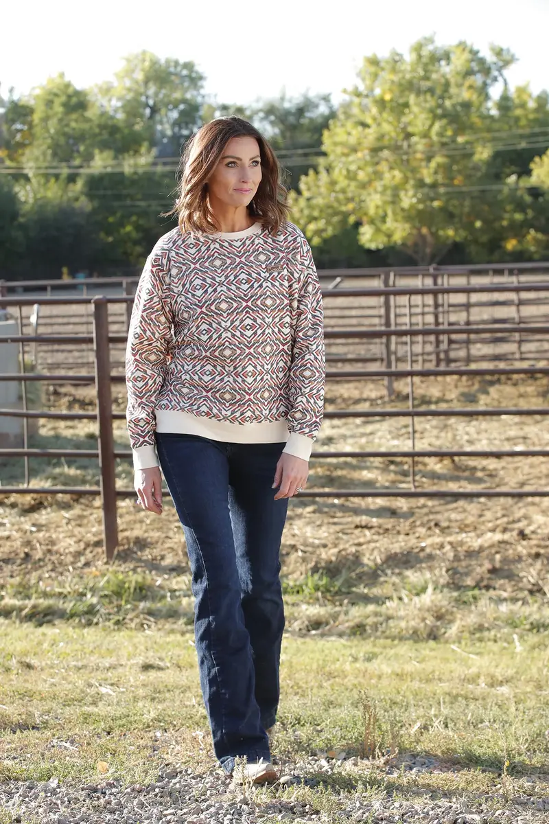 Cinch Women's Multi French Terry Sweatshirt 1