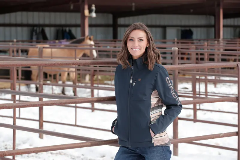 Cinch Women's Navy Concealed Carry Bonded Jacket 3