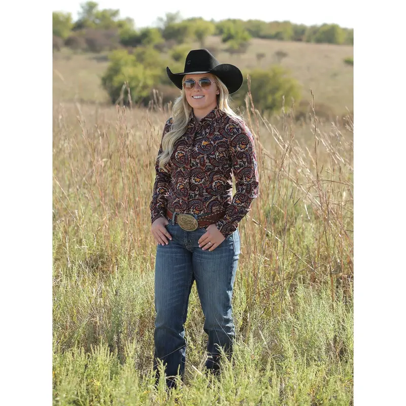 Cinch Women's Paisley Button Down Western Shirt 1