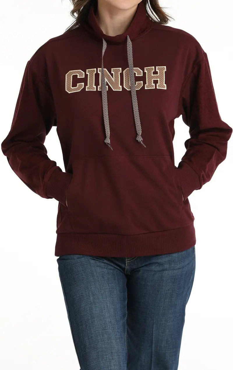 Cinch Women's Purple French Terry Hoodie 1