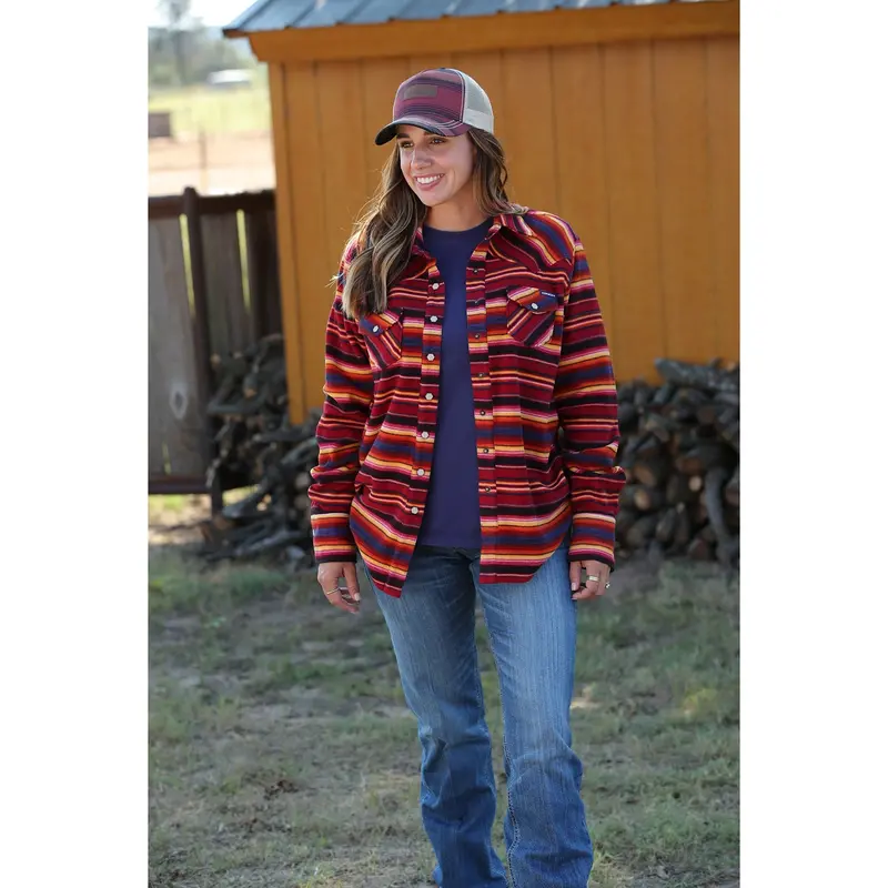 Cinch Women's Red Serape Shirt Jacket 1