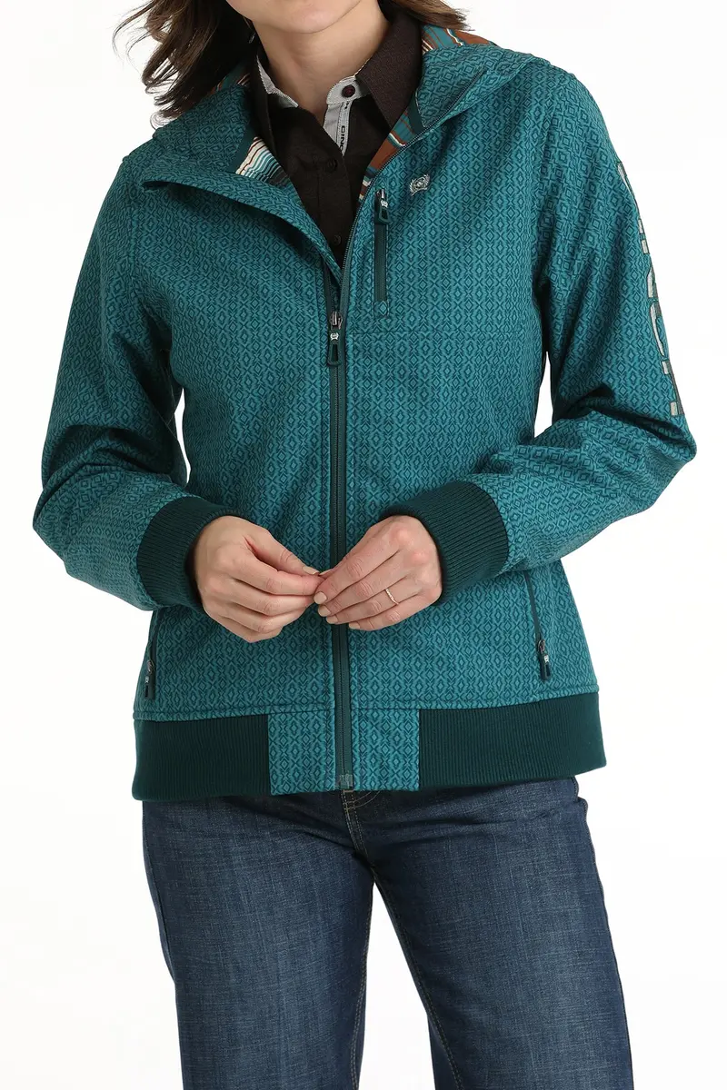 Cinch Women's Teal Bonded Hoodie 2