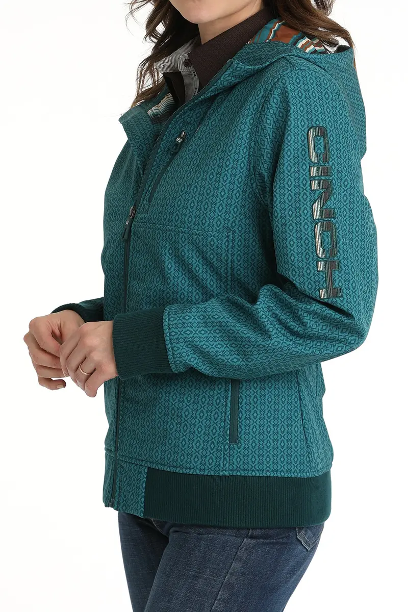 Cinch Women's Teal Bonded Hoodie 4