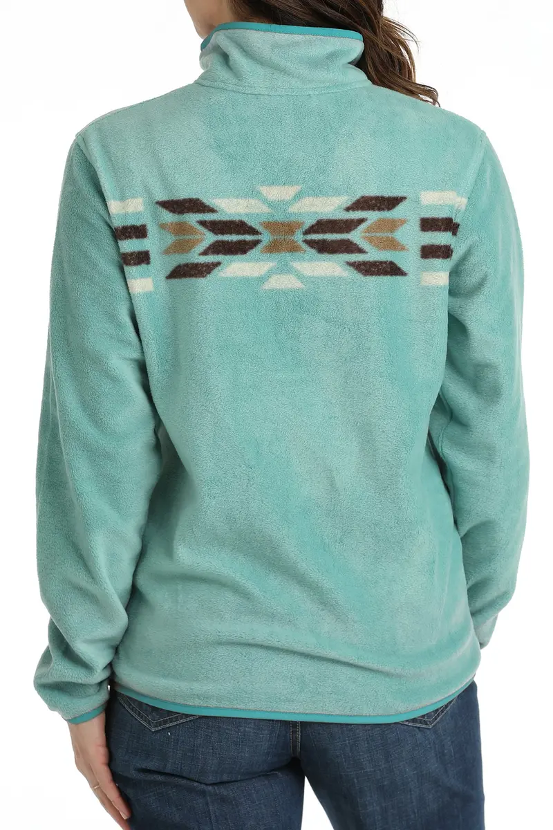 Cinch Women's Turquoise Fleece Pullover 5