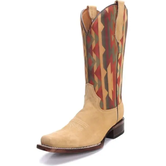 Circle G By Corral Women's Straw Aztec Print Cowboy Boot 1