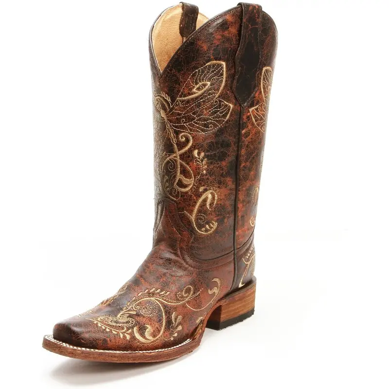 Circle G Women's Embroidered Dragonfly Boots 1