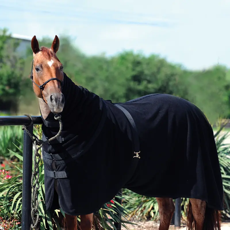 Classic Equine Black Premium Polar Fleece Cooler 1
