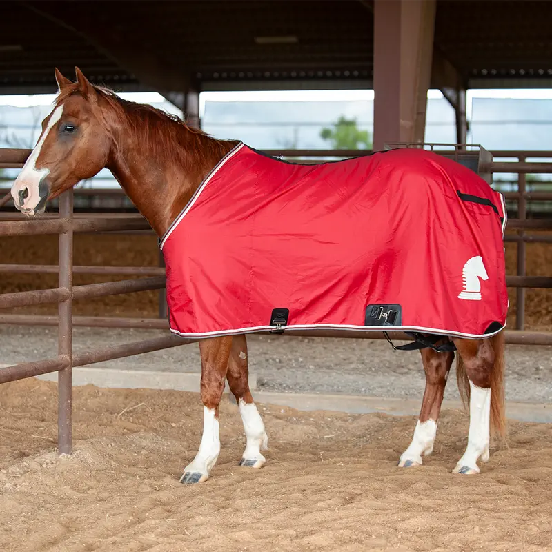 Classic Equine Closed Front Stable Sheet-Chili Pepper 1