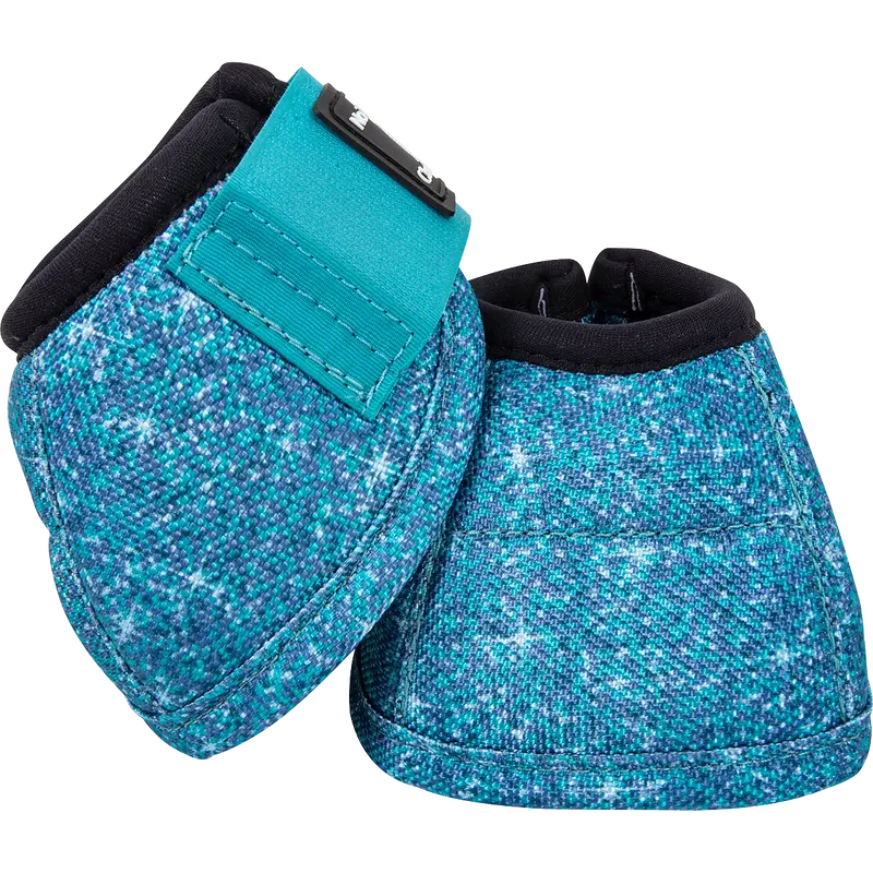 Classic Equine Dyno Turn Designer Line Bell Boot-Aqua Dazzle 1