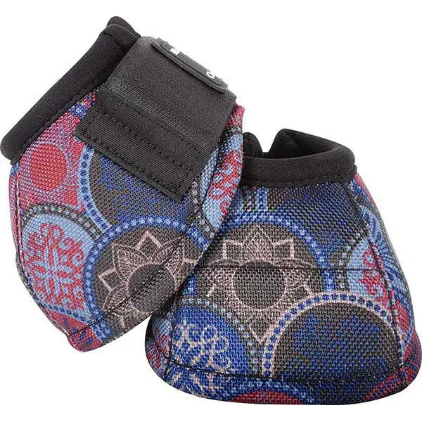 Classic Equine Dyno Turn Designer Line Bell Boot-Merlot Medallion 1