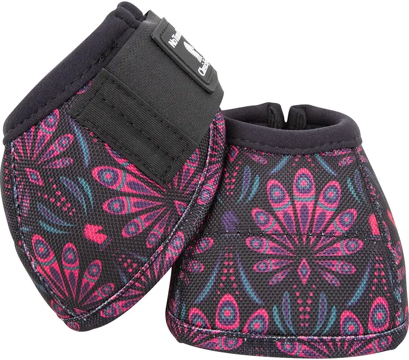 Classic Equine Dyno Turn Designer Line Bell Boots-Peacock 1
